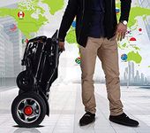 Lightweight Electric Power Wheelchair Mobility Scooter, Aviation Travel Safe Motorized Electric Wheelchair Mobility Aid (Black)