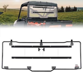 KEMIMOTO 2-in-1 Sliding Rear Window, Vented Scratch Resistant Windshield Compatible with Polaris Ranger XP 1000 2017-2025/Polaris Ranger 1000 2020-2025/Polaris Ranger XP 900 2013-2019