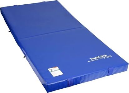 Tumbl Trak Junior Practice Mat Gymnastics Crash Pad, 3 ft x 6 ft x 4" Thick Gymnastic Mat, Royal Blue