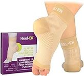 Heel-ER Plantar Fasciitis Compression Sleeves - Ankle Support Socks - Arch Brace for Heel Pain Relief, Spur, Sore Feet for Men & Women (Pair)