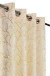 Ultica Fab Premium Door Velvet Curtains 8 Feet Long Set of 2 I Room Darking Parde for Living Room Home Kids Bedroom, Cream