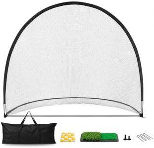 Palladium Golf Net - 7x7 Golf Practice Net for Backyard and Indoor Use - Includes Hitting Mat, Impact Balls, Tees and Storage Bag - Extra Durable Driving Range Set