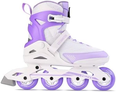 COSMOID Women's Adult Fitness Inline Skate - Roller Skates Blades Adult Female,White & Purple,Size 5-12,Move