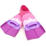 Gugmoy Limited Edition Swimming Training Fins,Comfortable Silicone Swim Fin for Swimming and Diving,Size Suitable Beginners Kids Girls Boys Adults (XXS, 2C-Rosered)