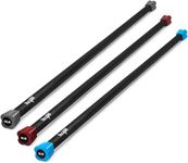 Yes4All L8QF Weighted Workout Bar, Blue, Darkred, Darkgrey, set, Weighted bar 2-13 kg, Barbell for lifting, Weighted bar Racks, Combo