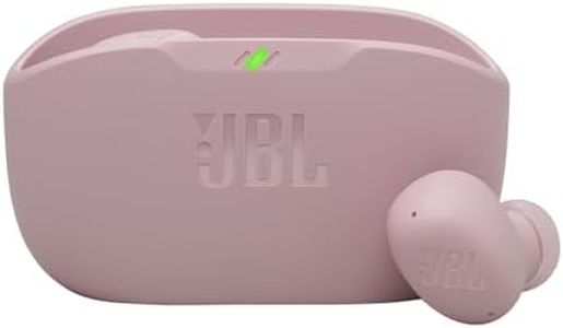JBL Wave Buds 2, JBL Pure Bass Sound, Active Noise Cancelling with Smart Ambient, 4 mics for Crisp, Clear Calls, Water and dust Resistant, Pink
