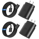 Super Fast Charger Type C, 25W USB C Wall Charger Fast Charging for Samsung Galaxy S23 Ultra/S23/S23+/S22/S22 Ultra/S22+/S21 Ultra/S20 Ultra/Note 20/Note 10/Z Fold Flip with 10FT C Charger Cable 2Pack