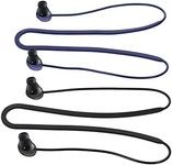 kwmobile Straps Compatible with Samsung Galaxy Buds Pro - 2X Silicone Holder for Wireless Earphones - Black/Blue