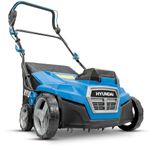 HYUNDAI 38cm / 15” Cordless Scarifier & Aerator (2x20V), Brushless Motor, 5 Depth Settings -12mm to +6mm, 45L Collection Bag, 2x 4.0Ah Batteries & Charge