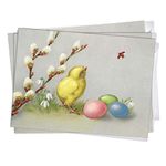 Wright Home & Gift Chick & Eggs Vintage Easter Greeting Cards | 3 Pack Set + 3 Envelopes (5x7)