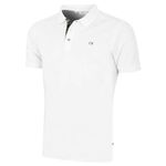 Calvin Klein Mens Campus Camo Golf Polo Shirt - White/Grey Camo - XXL