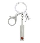 MGP FASHION Alphabet A Cricket Sports Lover Pendant Bat and Rotating Ball Inside Party Gift Key Ring