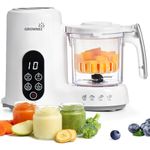 GROWNSY Baby Food Maker with Steam Basket, One Step Baby Food Processor Steamer Puree Blender Grinder Mills Machine, Auto Cooking Grinding and Sterili-zing for Healthy Homemade Food, BPA-Free
