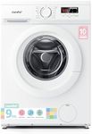 COMFEE' Freestanding Washing Machine,9KG Load,1400RPM,Steam Wash,Slim Design,Quick Wash,BLDC Durable Inverter Motor,White-CFE12EW90/W