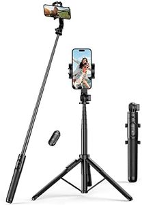 UGREEN Bluetooth Selfie Stick Treppiede 3 in 1, Estensibile 150cm Bastone Selfie per Cellulare con Telecomando Wireless Compatibile con iPhone 16/15/14/13/12/11 PRO ECC