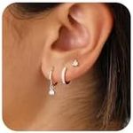 Cuzmly Silver Earrings for Women, D