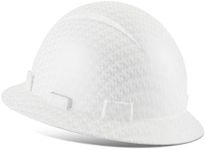ProtectX Full Brim Hard Hats NO-Vented Construction Helmets OSHA Approved Safety Hardhats 6-Point Suspension Cascos De Construccion White