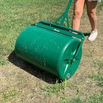 Landzie 24 Inch Poly Lawn Roller - 22.5 Gallon Lawn Roller Water Filled Sod Roller and Yard Roller for Pressing in Grass Seed to Improve Germination - Lawn Flattener for Rolls of Sod Lawn Striping Kit