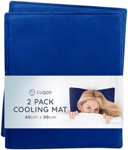CUQOO Cooling Gel Pillow Pad - Cooling Gel Mat for Pillow for Heat Absorption and Dissipation - Cool Pillow for Night Sweats & Enhanced Sleep Quality - Gel Pillow Cooling Pad - Blue (2pck) 34x23cm