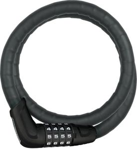 ABUS armoured cable lock Steel-O-Flex Tresorflex 6615C - combination lock made of steel cable with armour made of steel sleeves - security level 5