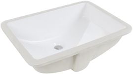 Enbol White Undermount Porcelain Vitreous Ceramic Lavatory Bathroom Vanity Top Sink with Overflow