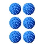 Dryer Balls, Reusable Tumble Dryer Balls Dryer Cubes for Non-Melt new softer material, Pack of 6 (Blue)