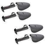 SHOESHINE Men's Black Plastic Shoe Trees Shaper - Pack of 2 Pair