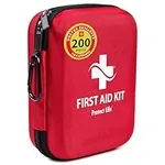 Protect Life First Aid Kit for Home/Businesses | HSA/FSA Eligible Emergency Kit | Hiking First aid kit Camping |Travel First Aid Kit for Car |Small First Aid Kit Travel/Survival Medical kit(200 Piece)