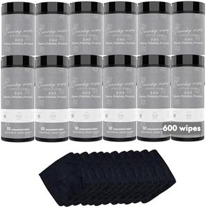 Swanky Stainless Steel Cleaner Wipes - Grime & Grease Remover Kitchen Cleaning Supplies - Clean & Shine, For Stove Top, Refrigerator, Sink, Oven, & Household Appliances - Canister, 600 Count