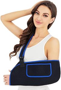 KKOOMI Arm Sling for Shoulder Injury Rotator Cuff Torn Wrist and Elbow Surgery, Arm Sling Adjustable Padded Elbow Dislocation and Sprain Brace, Shoulder Immobilizer Sling for Men&Women Arm Support Straps for Left&Right (S/M)