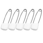 Supvox 50 Pcs Plastic Head Baby Diaper Safety Pins Baby Safety Pins Diaper Pins Safety Locking Baby Cloth Diaper Nappy Pins