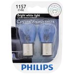 Philips 1157 CrystalVision ultra Miniature Bulb, 2 Pack