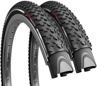 Fincci Pair Reflective Tyres 27.5 x 2.10 Inch 54-584 Foldable Cycle Tyre for Road Mountain MTB Mud Dirt Offroad Bike Bicycle Tyre 27.5x2.1 (Pack of 2)