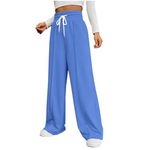 MJIQING Trouser Hangers with Clips Ladies Plain Plazzo Trouser Lounge Flared Wide Leg Plazo Pants Womens Soft Comfortable Elasticated Trousers Bottoms for Daily