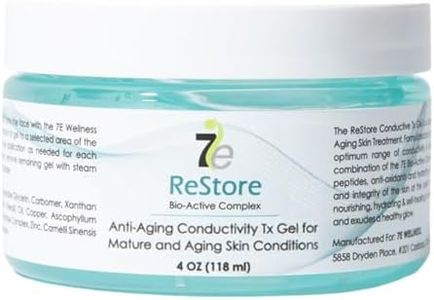 7E Wellness Restore Conductive Gel with Bio-Active Complex - 4oz - Facial Skin Care Products with Green Tea Extract, Hyaluronic Acid, and Collagen Peptides - Anti Aging and Skin Tightening