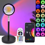 Sunset Lamp Projection with App Control 16 Colors Changing Sunset Projector Night Light for Gift Bedroom Photography Party