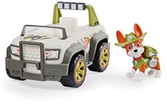 Paw Patrol, Tracker’s Jungle Cruiser Vehicle with Collectible Figure, for Kids Aged 3 and up, Multicolor, (6061801)