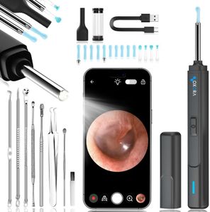 OXORA EarScope – Ear Cleaner – Ear Wax Removal Tool Camera – Earwax Remover Kit – Wireless Otoscope with LED Light – Ear Care Cleaning Products – iPhone and Android – Adults Kids Babies…