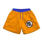 Rulercosplay Anime Swim Trunks 5'' Inseam Funny Board Shorts for Men, Boys, Goku, Medium