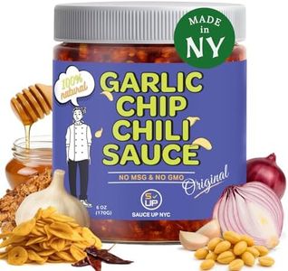 SAUCE UP Original Garlic Chip Chili Sauce | Original Flavor | All-Natural, Keto, Gluten-Free, No MSG | Fried Garlic, Mexican Chilies, Super Crunchy, Smoky, Sweet, Savory | Handcrafted in NY | 6oz Jar