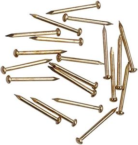 OMOTOOL Hardware Nail Assortment Kit (300pcs), Brass Plated Nails for Hanging Pictures (20MM)