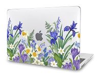 Gusumi Plastic Pattern Rubberized Hard Case Shell Cover for Old MacBook Pro 13 Inch (A1278, with CD-ROM), Release Early 2012-2008, Garden Purple