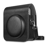 Fintie Protective Case Compatible with Fujifilm Instax Mini 90 Neo Classic Instant Film Camera - Premium Vegan Leather Bag Cover with Removable Strap (Black)