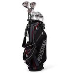 Fazer CTRX Steel Golf Club Full Set - Complete Men's Package with Driver, Woods, Hybrid & Irons - Stand Bag & Head Covers Included - Ideal Golf Clubs for Beginners & Players