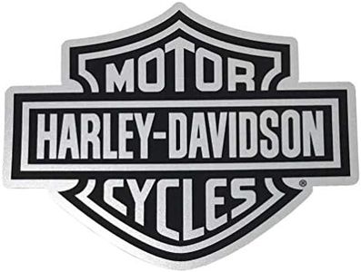 Harley-Davidson Reflective Bar & Shield Logo Decal - Black and Silver, 4.5 x 5 Inches