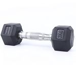 Kobo Imported Home Gym Exercise 3 kg x 2 (Total 6 kg) Cardio Aerobic Training Fitness Grippy Hex Rubber Dumbbell (Pair)