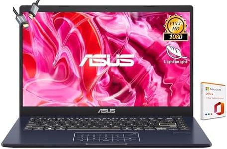 ASUS Vivobook Go 14” FHD Laptop, Intel Celeron N4500, 1-Year of Microsoft 365, Wi-Fi 5, USB Type-C, 10Hrs Battery Life, Windows 11 Home in S Mode, w/HDMI (4GB RAM | 128GB Storage)