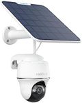 REOLINK First 4K Solar Security Cameras Wireless Outdoor, Argus PT 4K+ 6W Solar Panel, 360° Pan Tilt Solar Battery Outdoor Camera with 8MP Color Night Vision, 2.4/5 GHz Wi-Fi, No Monthly Fee