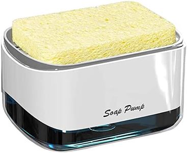 Nordun Juego de dispensador de jabón líquido de Bomba de jabón y Soporte de Esponja, para Cocina, Lavabo sobre encimera, detergente.