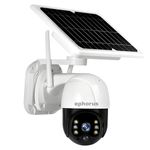 ephorus Solar 5Mp 4G Sim Based Pan & Tilt Zoom CCTV Camera, Outdoor Camera, Weatherproof, 2 Way Talk, Motion Detect, Supports SD Card Up to 128 GB, Colored Night Vision